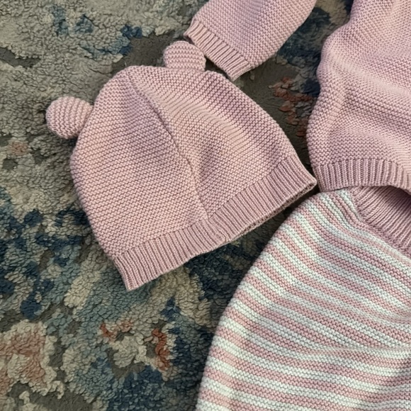 Carter’s 6 months Knit Pink and Gray sweater set 3 - Picture 2 of 3